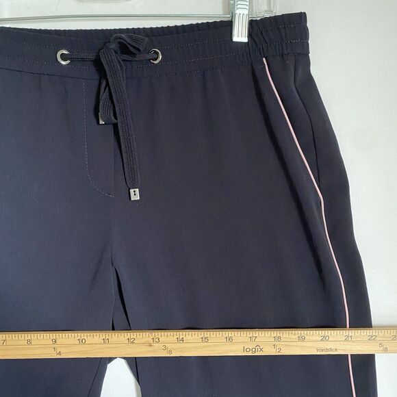 Marc Cain Wide Leg Pants Women L Black Relaxed Designer Old Money Quiet Luxury - Picture 5 of 11